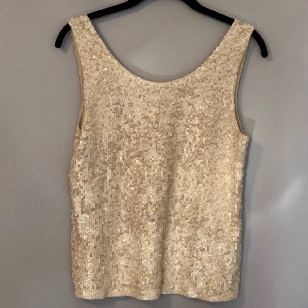 NWOT J.Crew cream sequin tank